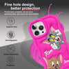 iPhone 12 Pro Tom and Jerry 3D Cartoon Silicone Soft Back Cover Case