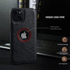 iPhone 13 Luxury Leather Case Protective Back Cover (Black)
