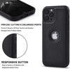 iPhone 15 Pro Max Luxury Leather Case Protective Back Cover (Black)