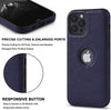 iPhone 15 Pro Luxury Leather Case Protective Back Cover (Blue)