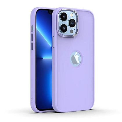 iPhone 13 Pro Ultra Hybird Ring Silicone Matte Back Case Cover Anti-Shock Drop Protection (Light Purple)