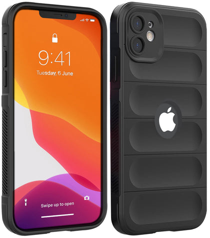 iPhone 11 Rugged Armor Hybird Silicone Back Cover Case Black
