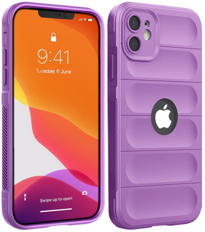 iPhone 11 Rugged Armor Hybird Silicone Back Cover Case Purple