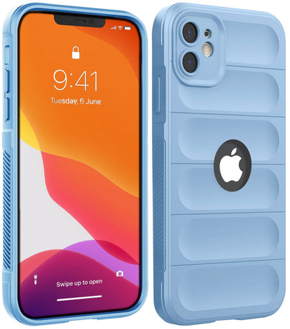 iPhone 11 Rugged Armor Hybird Silicone Back Cover Case Seria Blue