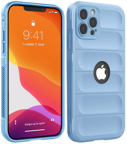 iPhone 15 Pro Max Rugged Armor Hybird Silicone Back Cover Case Seria Blue