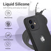 iPhone 11 Silicone Back Case Cover Anti-Shock Full Body Protection With Logo View ( Black)
