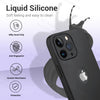 iPhone 13 Pro Max Silicone Back Case Cover Anti-Shock Full Body Protection With Logo View ( Black)