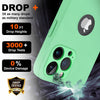 iPhone 14 Pro Max Silicone Back Case Cover Anti-Shock Full Body Protection With Logo View (Mint Green)