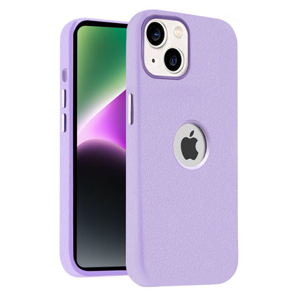 iPhone 15 Plus Original Leather Hybird Back Cover Case Elegant Purple