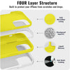 iPhone 13 Pro Liquid Silicone Microfiber Lining Soft Back Cover Case Yellow