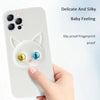 iPhone 13 Pro Cute Cat 3D Cartoon Multicolor Eyes Leather PU Case Back Cover