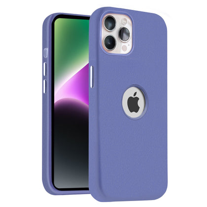 iPhone 15 Pro Original Leather Hybird Back Cover Case Lavender Grey