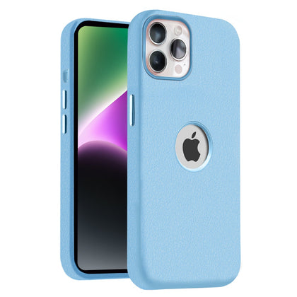 iPhone 15 Pro Original Leather Hybird Back Cover Case Serria Blue