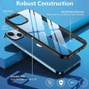 iPhone 13 New Ultra Hybird Transparent Skin Anti-Drop Metal Lens Protective Back Case Cover (Black)