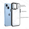 iPhone 13 New Ultra Hybird Transparent Skin Anti-Drop Metal Lens Protective Back Case Cover (Black)