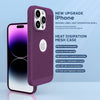 iPhone 14 Pro Heat Dissipation Grid Slim Back Cover Case Deep Purple