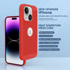 iPhone 14 Plus Heat Dissipation Grid Slim Back Cover Case Red
