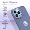 iPhone 13 Pro Ultra Hybird Ring Silicone Matte Back Case Cover Anti-Shock Drop Protection (Lavender Grey)