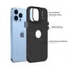 iPhone 12 Pro Ultra Hybird Ring Silicone Matte Back Case Cover Anti-Shock Drop Protection (Black)