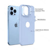 iPhone 12 Pro Ultra Hybird Ring Silicone Matte Back Case Cover Anti-Shock Drop Protection (Serria Blue)