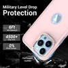 iPhone 12 Pro Ultra Hybird Ring Silicone Matte Back Case Cover Anti-Shock Drop Protection (Sand Pink)