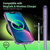 iPhone 13 Pro Max New Ultra Hybird Transparent Skin Anti-Drop Metal Lens Protective Back Case Cover (Purple)