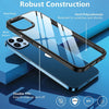 iPhone 13 Pro Max New Ultra Hybird Transparent Skin Anti-Drop Metal Lens Protective Back Case Cover (Black)