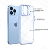 iPhone 12 Pro New Ultra Hybird Transparent Skin Anti-Drop Metal Lens Protective Back Case Cover (Serria Blue)