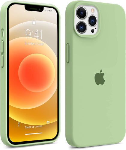 iPhone 13 Pro Max Original Silicone Logo Back Cover Case Macha Green