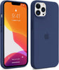 iPhone 13 Pro Liquid Silicone Microfiber Lining Soft Back Cover Case Midnight Blue