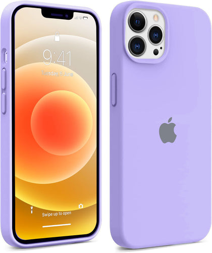 iPhone 12 Pro Original Silicone Logo Back Cover Case Elegant Purple