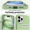 iPhone 13 Pro Liquid Silicone Microfiber Lining Soft Back Cover Case Macha Green