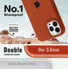 iPhone 15 Pro Original Silicone Logo Back Cover Case Brown