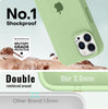 iPhone 13 Pro Liquid Silicone Microfiber Lining Soft Back Cover Case Macha Green