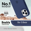 iPhone 13 Pro Liquid Silicone Microfiber Lining Soft Back Cover Case Midnight Blue