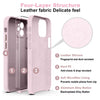 iPhone 12 Pro Original Leather Hybird Back Cover Case Sand Pink