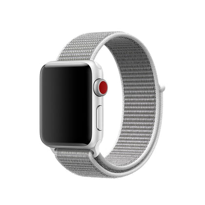 Nylon loop strap band for Apple Watch 49 mm Series Ultra / Ultra 2 /  44mm 45mm Series 9 8 7 6 5 4  SE SE 2 Gen Grey White