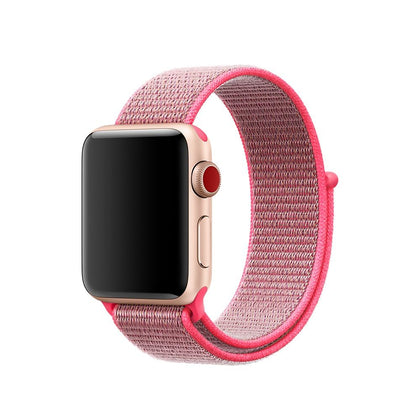 Nylon loop strap band for Apple Watch 49 mm Series Ultra / Ultra 2 /  44mm 45mm Series 9 8 7 6 5 4  SE SE 2 Gen Hot Pink