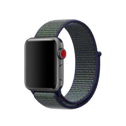 Nylon loop strap band for Apple Watch 49 mm Series Ultra / Ultra 2 /  44mm 45mm Series 9 8 7 6 5 4  SE SE 2 Gen Green Blue