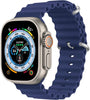 Ocean Silicone Loop Strap Band for Apple Watch 49 mm Series Ultra / Ultra 2 /  44mm 45mm Series 9 8 7 6 5 4  SE SE 2 Gen Dark Blue (Watch not included)