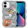 iPhone 12 Tom and Jerry 3D Cartoon Silicone Soft Back Cover Case