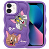 iPhone 12 Tom and Jerry 3D Cartoon Silicone Soft Back Cover Case