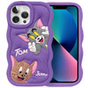 iPhone 13 Pro Tom and Jerry 3D Cartoon Silicone Soft Back Cover Case