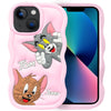 iPhone 13 Tom and Jerry 3D Cartoon Silicone Soft Back Cover Case