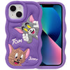 iPhone 13 Tom and Jerry 3D Cartoon Silicone Soft Back Cover Case