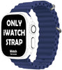 Ocean Silicone Loop Strap Band for Apple Watch 49 mm Series Ultra / Ultra 2 /  44mm 45mm Series 9 8 7 6 5 4  SE SE 2 Gen Dark Blue (Watch not included)