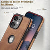 iPhone 12 Luxury Vegan Leather Case Protective Vintage Back Cover