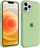 iPhone 12 Pro Liquid Silicone Microfiber Lining Soft Back Cover Case Macha Green