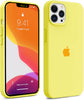 iPhone 12 Pro Liquid Silicone Microfiber Lining Soft Back Cover Case Yellow