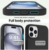 iPhone 12 Pro Liquid Silicone Microfiber Lining Soft Back Cover Case Black
